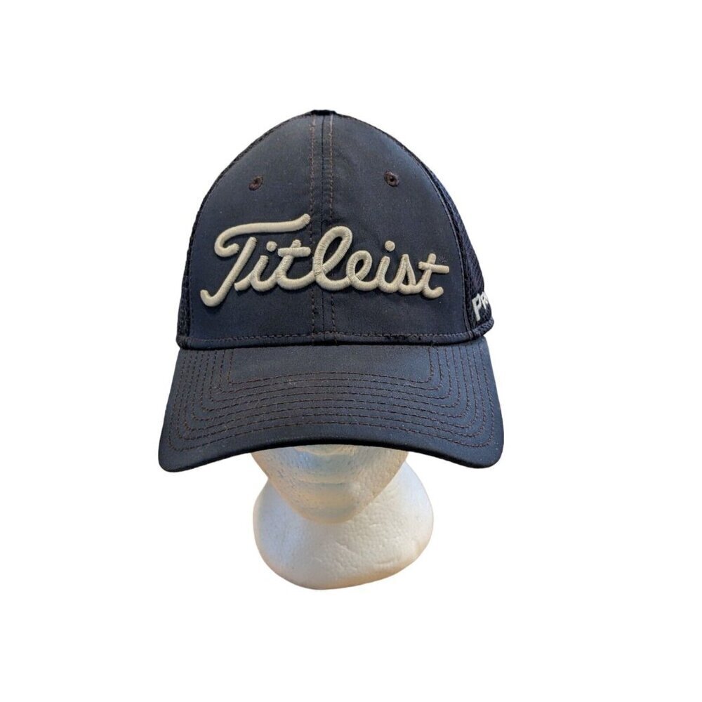 TITLEIST ProV1 FootJoy Hat FJ Black New Era Med Large Fitted Mesh Cap Golf